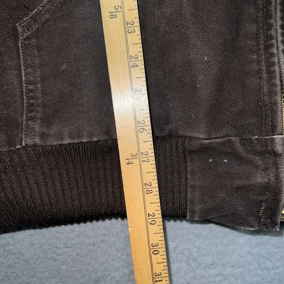 VTG Carhartt J130 Sandstone Active Jacket 2XL XXL Brown Quilted Lining Distress - Picture 10 of 13